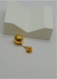 18K Real Gold Golden Orb Bloom Pendant