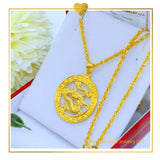 18K Real Gold Dragon Necklace 20”