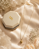 18K Real Gold Textured Ball Pendant Necklace | 18 Inches | 750 Stamped