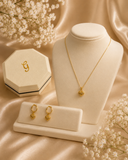 18K Real Gold Heart Drop Necklace | 18 Inches | 750 Stamped
