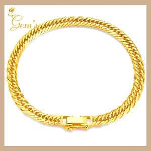 18K Real Gold Bracelet 18cm-20cm