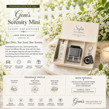 GEM'S SERENITY MINI | LUXURY CAR DIFFUSER | WHITE GARDEN | BOOK NO. 04 | PERSONALIZED