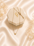 18K Real Gold Petite Heart Necklace | 16+1 Inches