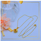 18K Real Gold Love Knot Necklace