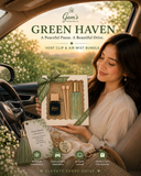 Gem’s Green Haven Bundle  Luxury Vent Clip Diffuser & Air Mist Set  Book No. 03 – Green Haven