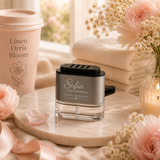 GEM’S SERENITY MINI | LUXURY CAR DIFFUSER | LINEN ORRIS BLOOM | BOOK NO. 02