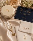 18K Real Gold Heart Charm Drop Necklace | 18 Inches | 750 Stampe