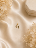 18K Real Gold Initial M Pendant