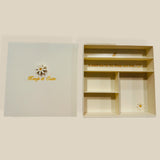 -Ready Little Things Box, Cream Daisy Organizer for Jewelry, Accessories & Keepsakes