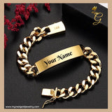 New Personalized 18K Gold Plated 10MM ID bracelets for men and women fashion