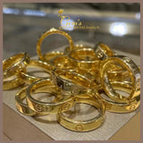 18K Real Gold Cassic Style Ring for Men and Women