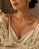 18K Real Gold Heart Drop Necklace | 18 Inches | 750 Stamped