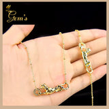 Brazilian Gold Jewelry Leopard Necklace Bracelet Set 21k Gold Plated Copper Dubai Saudi