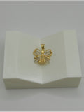18K Two-Tone Gold Butterfly Pendant