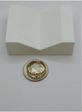 18K Real Gold Beaded Band Ring – Size 5