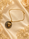 Gold Heart Lock Charm Bracelet | Stainless Steel | 7.5 Inches