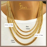 18K Real Gold Cuban Link Chain 4.2mm width 18”