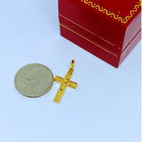 18k Real Gold Jesus Cross Pendant