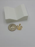 18K Two-Tone Gold Butterfly Pendant