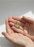 18K Two-Tone Gold Butterfly Pendant
