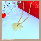 18K Real Gold Heart with Initial Necklaze A-Z( Personalized)