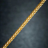 18K Real Gold Thin Foxtail Chain 18”