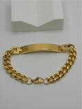 Personalized ID Bracelet – Premium Gold Plated Stainless Steel