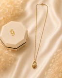 18K Real Gold Heart Lock Pendant Necklace – 18 Inches – 750 Stamped