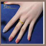 18K Real Gold Engagement Men and Women’s Ring