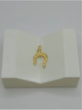 18K Real Gold Horseshoe Pendant