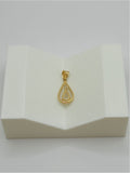 18K Real Gold Teardrop Pendant