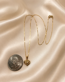18” Real Gold Heart Pendant Necklace – 1.7Grams