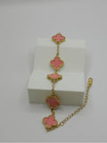 Blush Clover Bracelet – Premium Gold Plated Stainless Steel