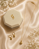 18K Real Gold Heart Drop Necklace | 18 Inches | 750 Stamped