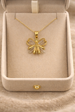 18K Two-Tone Gold Butterfly Pendant