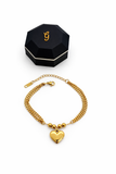 Premium Stainless Steel Double Chain Heart Bracelet