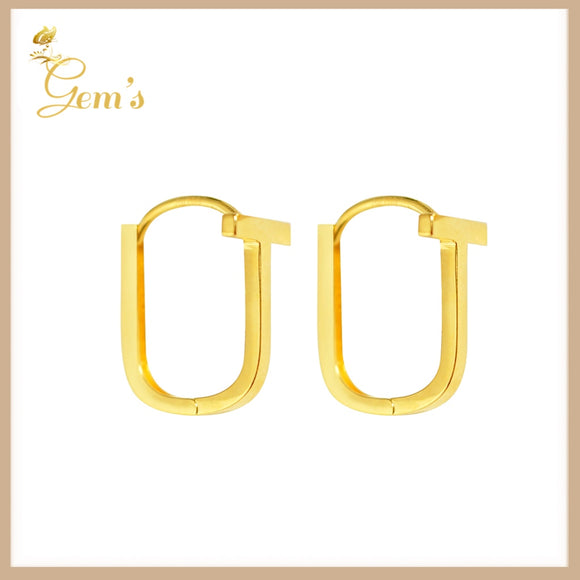 18K Real Gold Huggie  Earrings