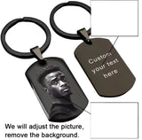 Photo Key Chain Stainless Steel Gold Color