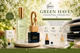 Green Haven™ Luxury Hanging Diffuser & Air Mist Gift Set  Book No. 03 — Nature, Renewed.