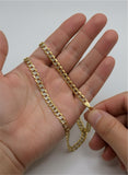 10K Two-Tone Diamond Cut Curb Chain – 22”