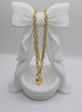 Gold Heart Toggle Chain Necklace – Premium Stainless Steel
