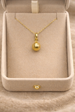 18K Real Gold Half Ball Pendant