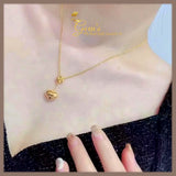 18K Real Gold Ball or Heart  Necklace 16-18”