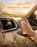 Gem’s Morning Orris Bundle  Luxury Vent Clip Diffuser & Air Mist Set  Book No. 01 – Morning Orris