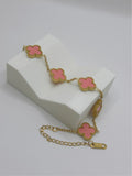 Blush Clover Bracelet – Premium Gold Plated Stainless Steel