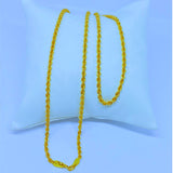 18K Real Gold Rope Chain 18”