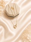 18K Real Gold Heart Lock Necklace | 18 Inches | 750 Stamped