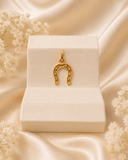 18K Real Gold Horseshoe Pendant