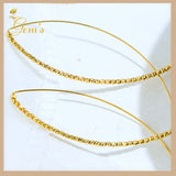 18K Real Gold Fishing Line Long Tassel Earrings