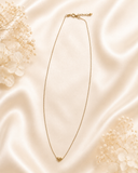 18K Real Gold Petite Heart Necklace | 16+1 Inches